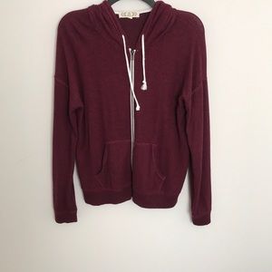 Maroon zip up